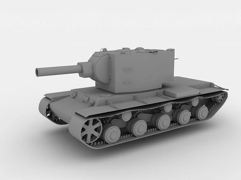 kv2 russian tank 3D Model .c4d .max .obj .3ds .fbx .stl .blend 