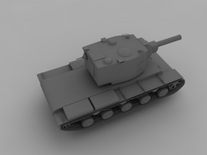 kv2 russian tank Model 3D
