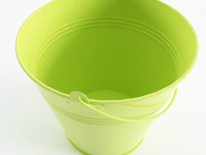 green metal bucket 3D Модель