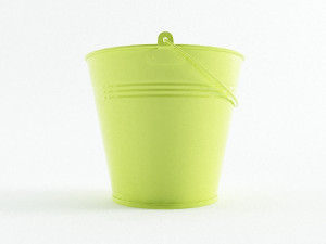 green metal bucket 3D Модель
