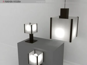 램프 3개 3D 모델