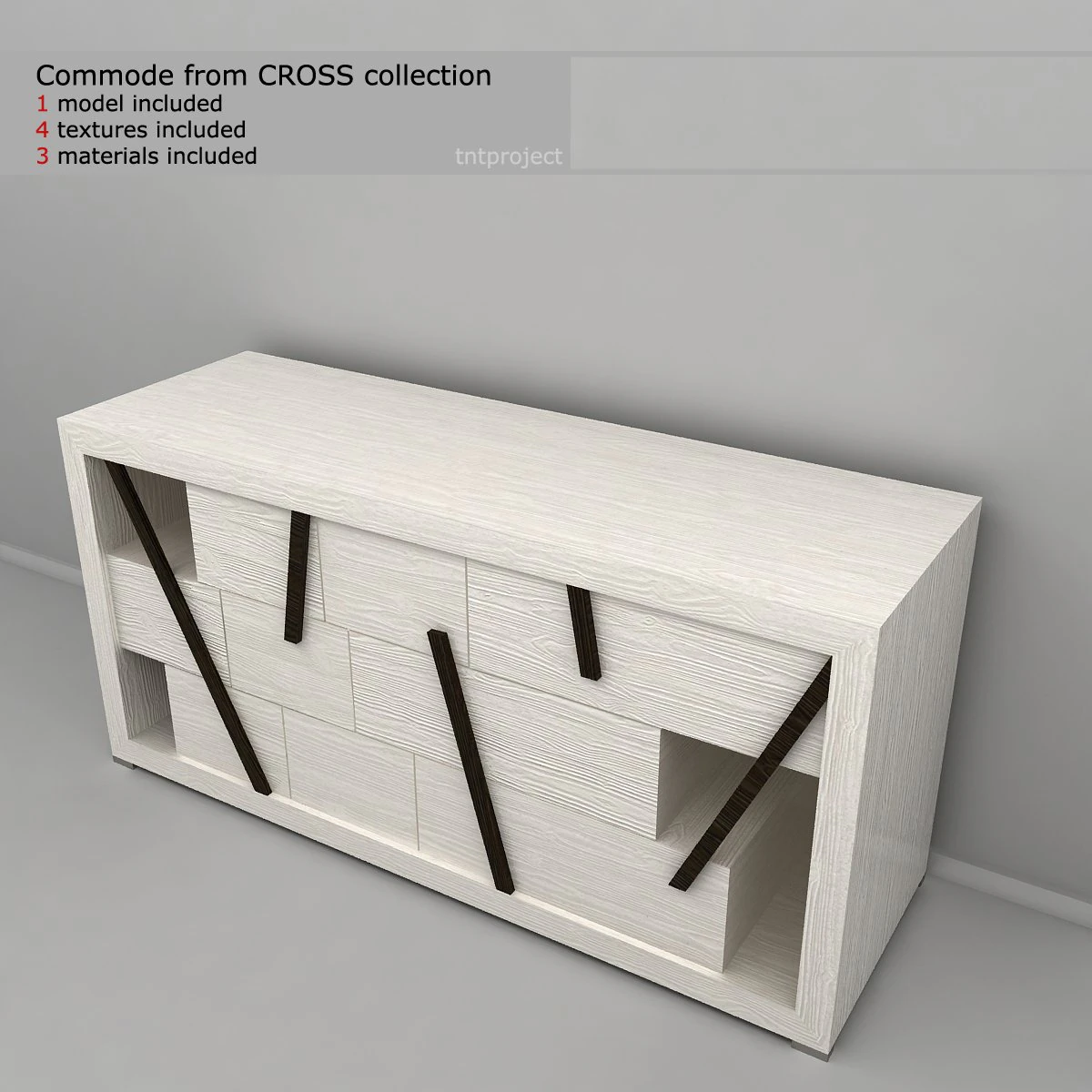 commode cross 3D Model .c4d .max .obj .3ds .fbx .stl .blend 