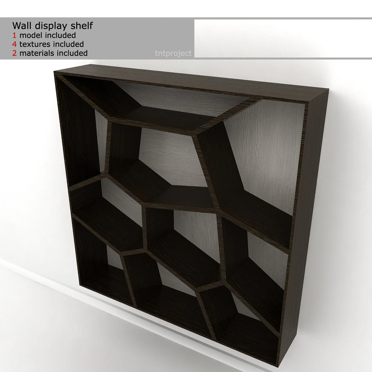 wall display shelf 3D Model .c4d .max .obj .3ds .fbx .stl .blend 