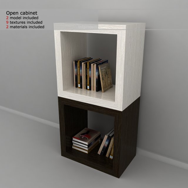 open cabinet 3D Модель .c4d .max .obj .3ds .fbx .stl .blend 