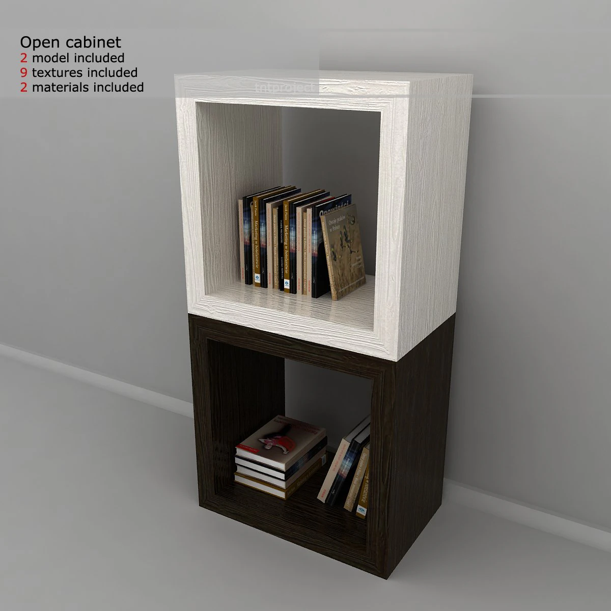 open cabinet 3D Model .c4d .max .obj .3ds .fbx .stl .blend 