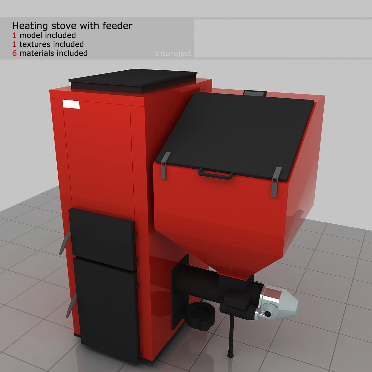 heating stove 25kw 3D Model .c4d .max .obj .3ds .fbx .stl .blend 