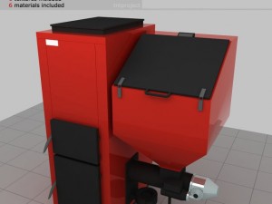 heating stove 25kw 3D Model