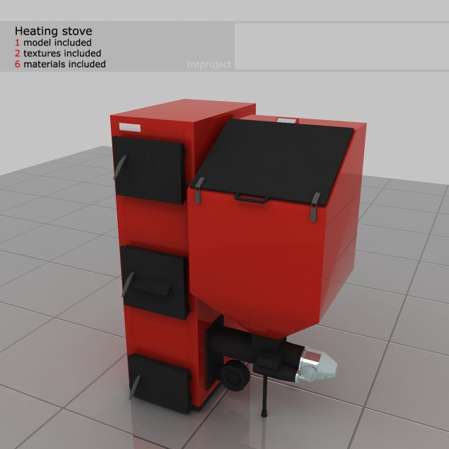 heating stove Modelo 3D .c4d .max .obj .3ds .fbx .stl .blend