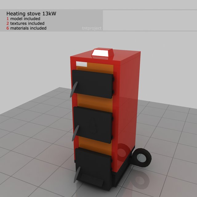 heating stove Modèle 3D .c4d .max .obj .3ds .fbx .stl .blend 