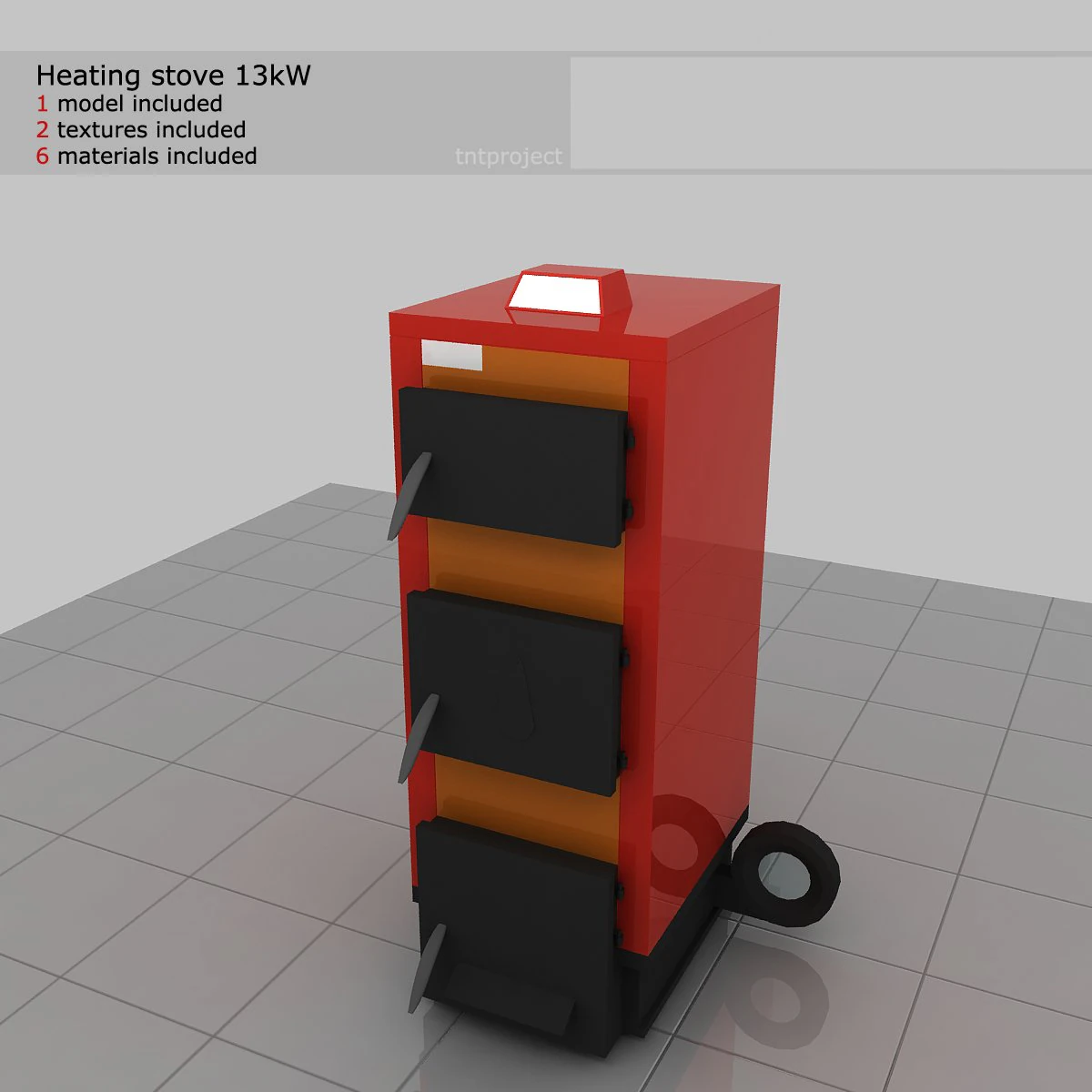 heating stove 3D Model .c4d .max .obj .3ds .fbx .stl .blend 