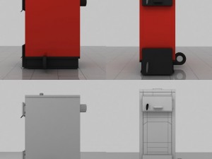 5 heating stove set 3D Модель