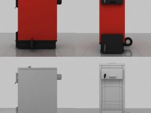 5 heating stove set 3D Model