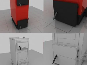 5 heating stove set 3D Model