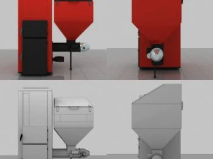 5 heating stove set 3D Model