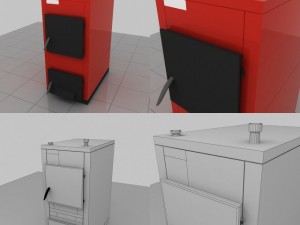 5 heating stove set 3D Модель