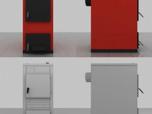 5 heating stove set 3D Model