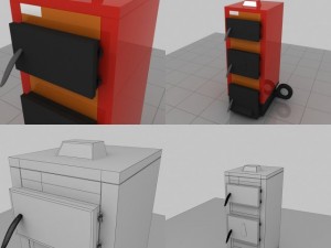 5 heating stove set 3D Модель