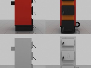 5 heating stove set 3D Модель
