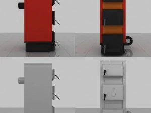 5 heating stove set 3D Model