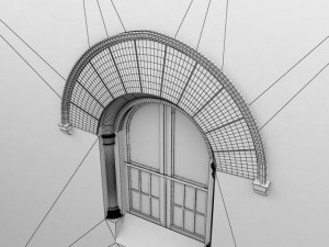 renaissance window Model 3D