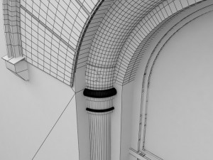 renaissance window Model 3D