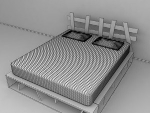 bed cross 3D 模型