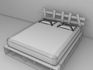 bed cross 3D 模型