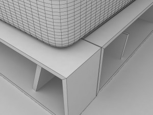 bed cross 3D 模型