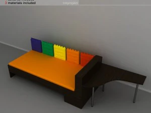 침대 목각시 3D 모델