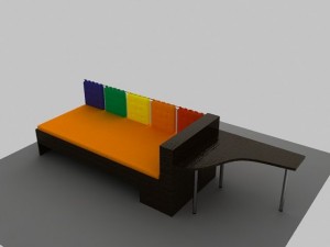 bed kokeshi Modèle 3D