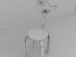kids table chairs 3D Model