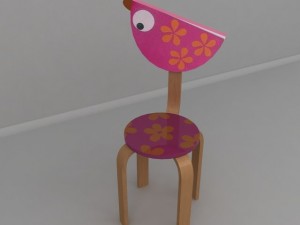 kids table chairs 3D Model