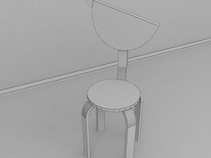 kids table chairs 3D Model