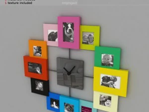 clok with picture frame 3D Model