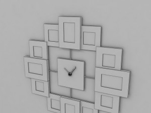 clok with picture frame Modèle 3D