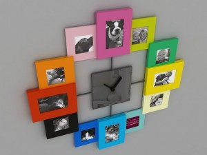 clok with picture frame Modèle 3D