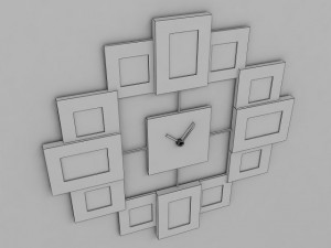 clok with picture frame Modèle 3D