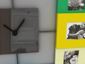 clok with picture frame Modèle 3D