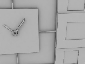 clok with picture frame Modèle 3D