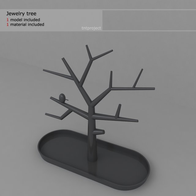 jewelry tree 3D Modell .c4d .max .obj .3ds .fbx .stl .blend 