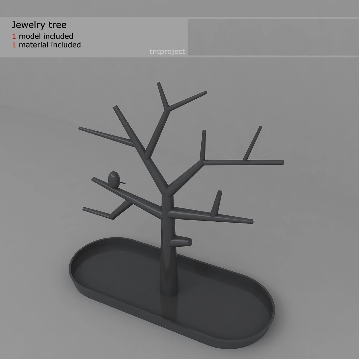 jewelry tree 3D Model .c4d .max .obj .3ds .fbx .stl .blend