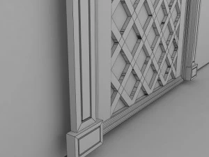 ornate door molding 3D Model