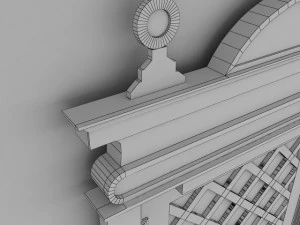 ornate door molding 3D Model