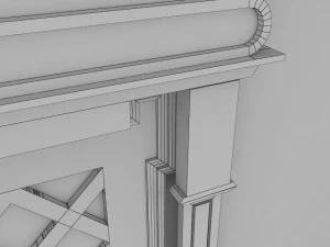 ornate door molding 3D Model