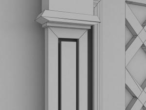 ornate door molding Modelo 3D