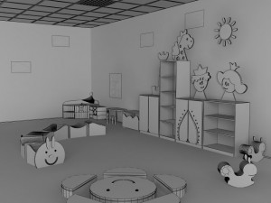 nursery furniture set 3D Model