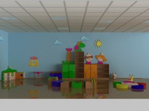 nursery furniture set 3D Model