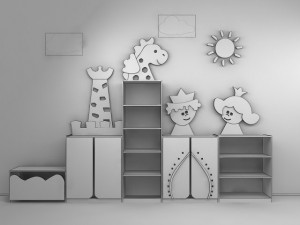 nursery furniture set 3D Model