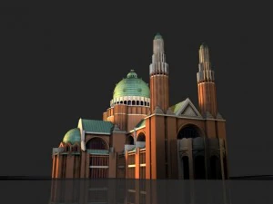 belgio bruxelles basilica del sacro cuore Modello 3D