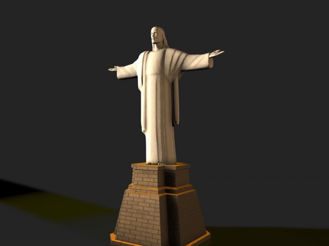 brazil rio de janeiro christ the redeemer 3D Модель .c4d .max .obj .3ds .fbx .stl .blend 